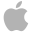 Apple logo grey